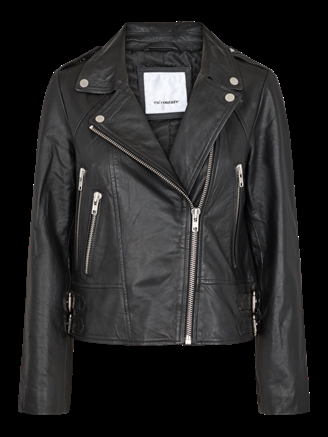 Co'Couture Phoebe Leather Biker Jacket Black