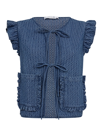 Co'Couture CheckCC Denim Vest Denim blue