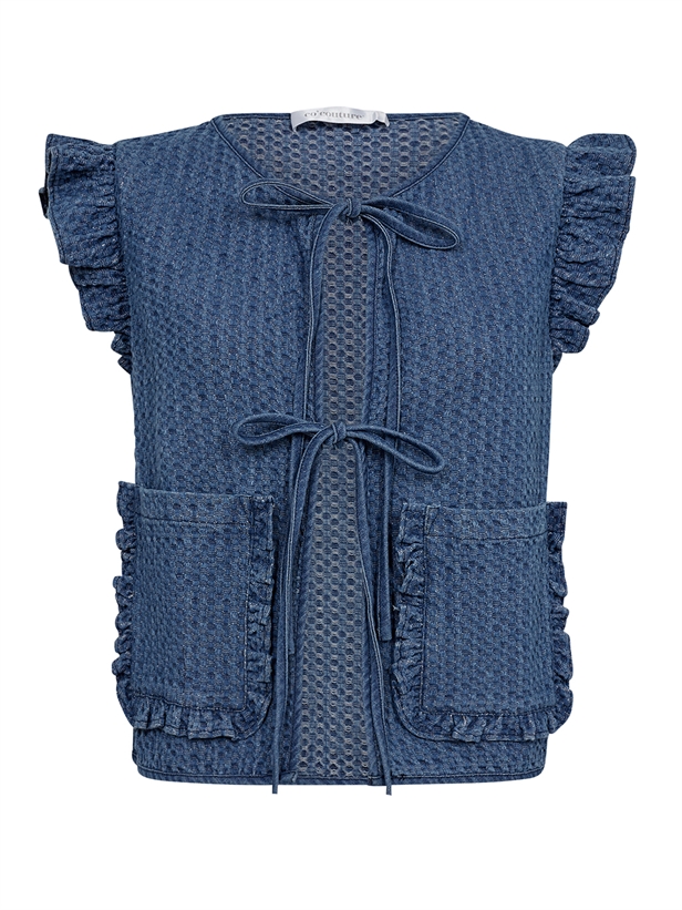 Co\'Couture CheckCC Denim Vest Denim blue