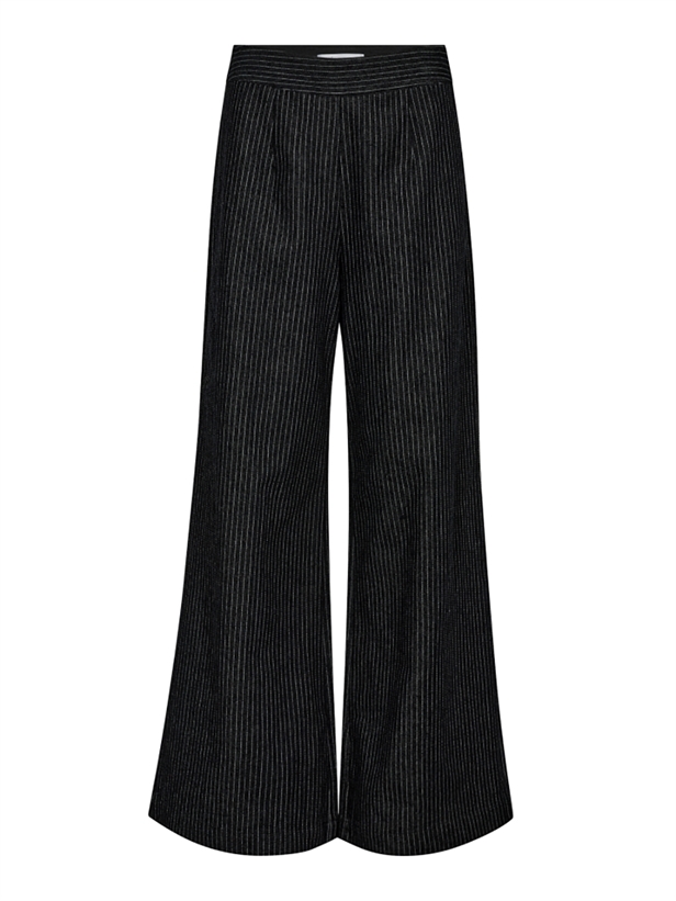 Co\'Couture EnidCC Denim Pin Wide Pant Black