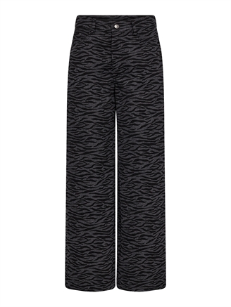 Co'Couture ZebraCC Grey Wide Pant Black