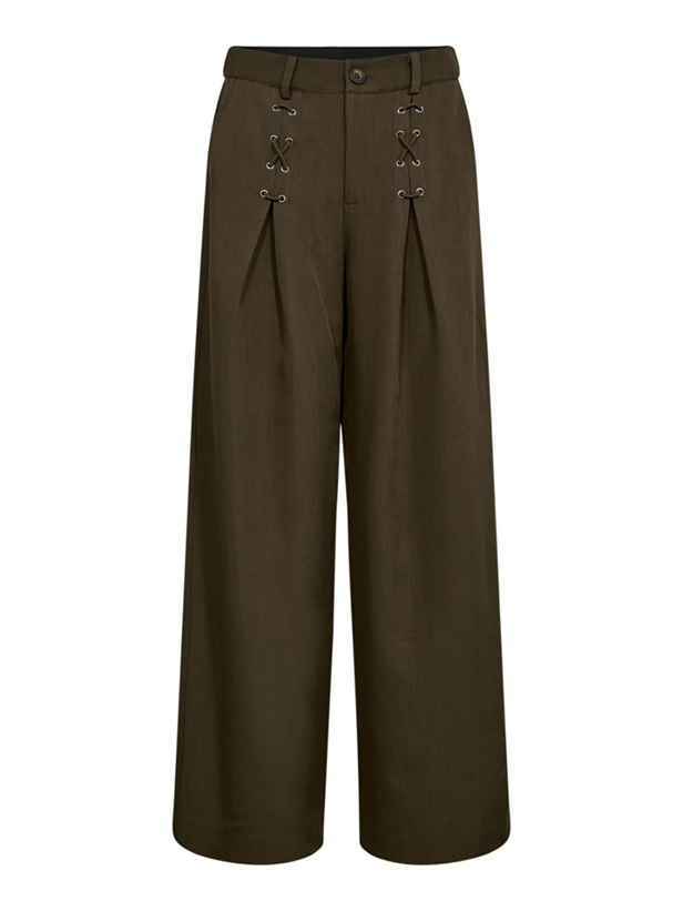 Co\'Couture LunaCC Eyelet Wide Pant Military Olive