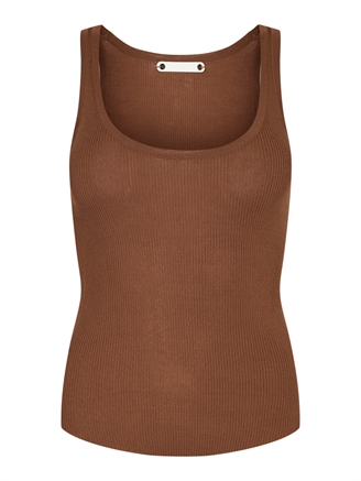 Co'Couture Claire Rib Tank Top Latte
