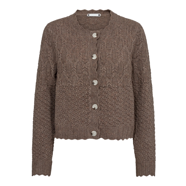 Co\'Couture PointelleCC Cardigan Walnut