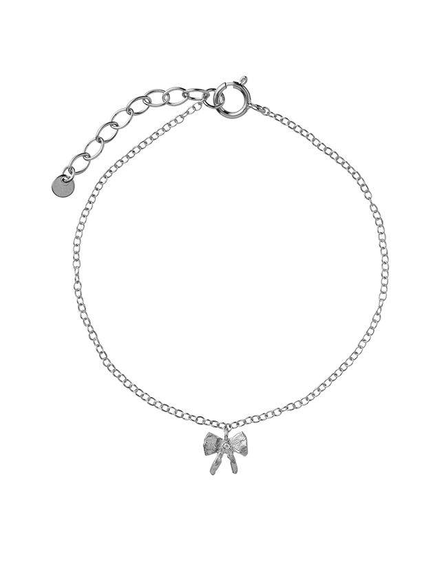 Stine A Petit Bow with Stone Bracelet Silver