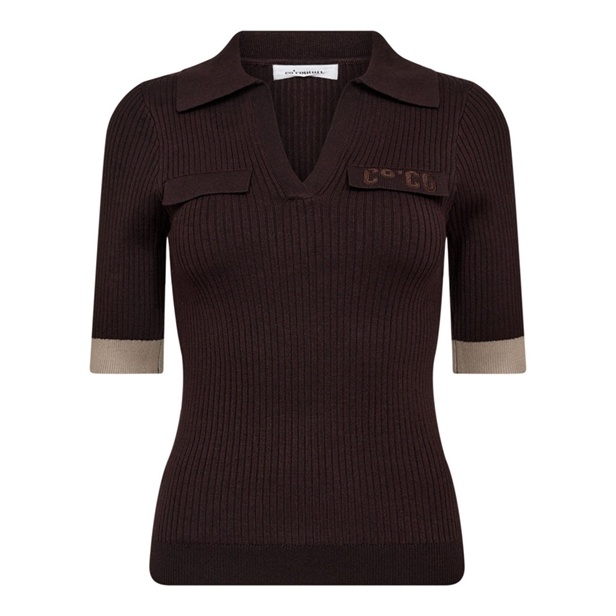 Co\'Couture BonnyCC Polo SS Knit Mocca