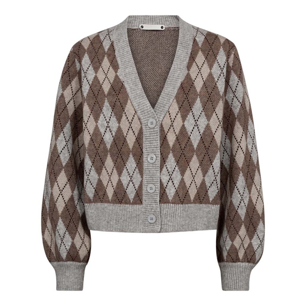 Co\'Couture RowCC Check Cardigan Walnut
