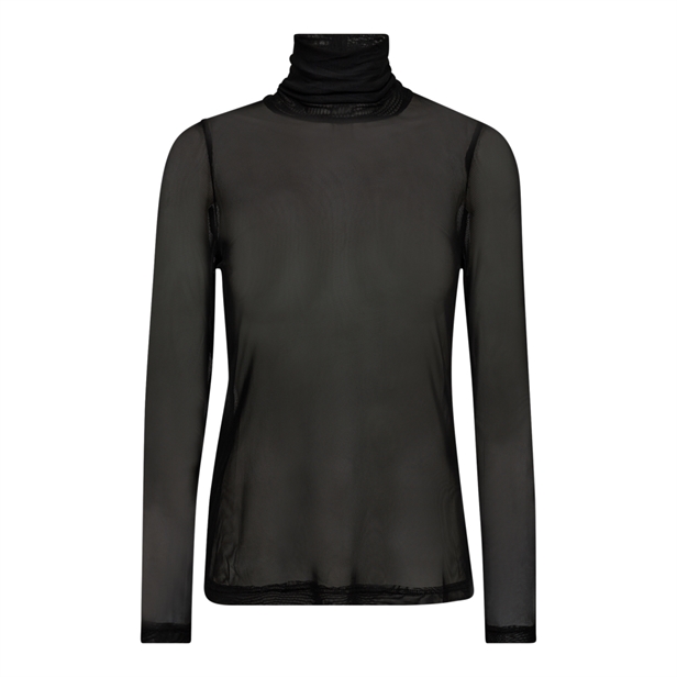 Co\'Couture MeshCC Roll-Neck Blouse Black