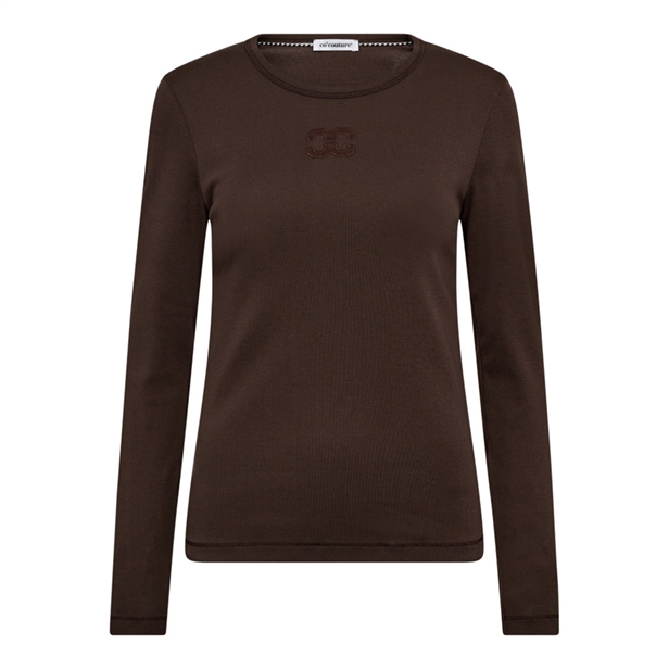 Co\'Couture GrannyCC Embroidery LS Tee Dark Brown