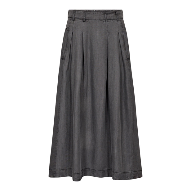 Co\'Couture AnyaCC Denim Pleat Skirt Mid Grey
