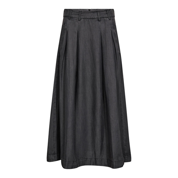 Co\'Couture AnyaCC Denim Pleat Skirt Black