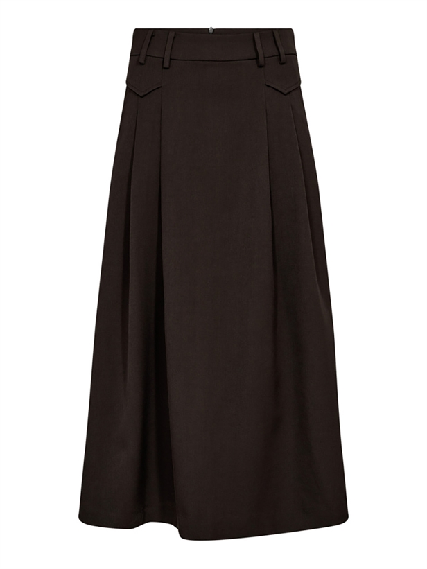 Co\'couture LunaCC Pocket Pleat Skirt Dark Brown