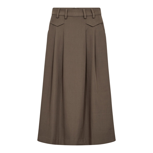 Co\'Couture LunaCC Pocket Pleat Skirt Walnut