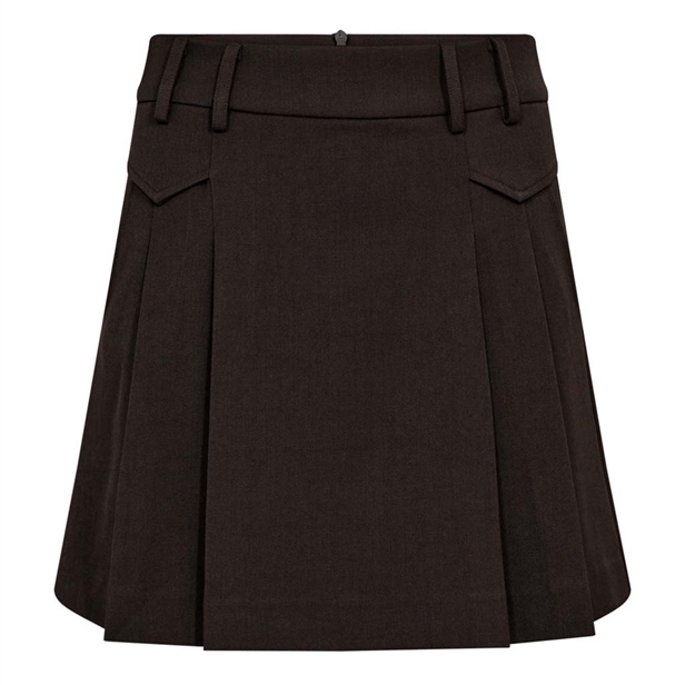 Co\'Couture LunaCC Pocket Pleat Mini Skirt Dark Brown