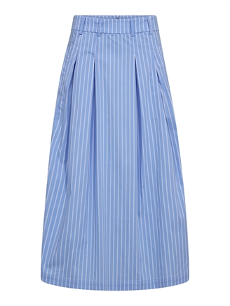 Co'Couture MicaCC Stripe Pleat Skirt Pale Blue