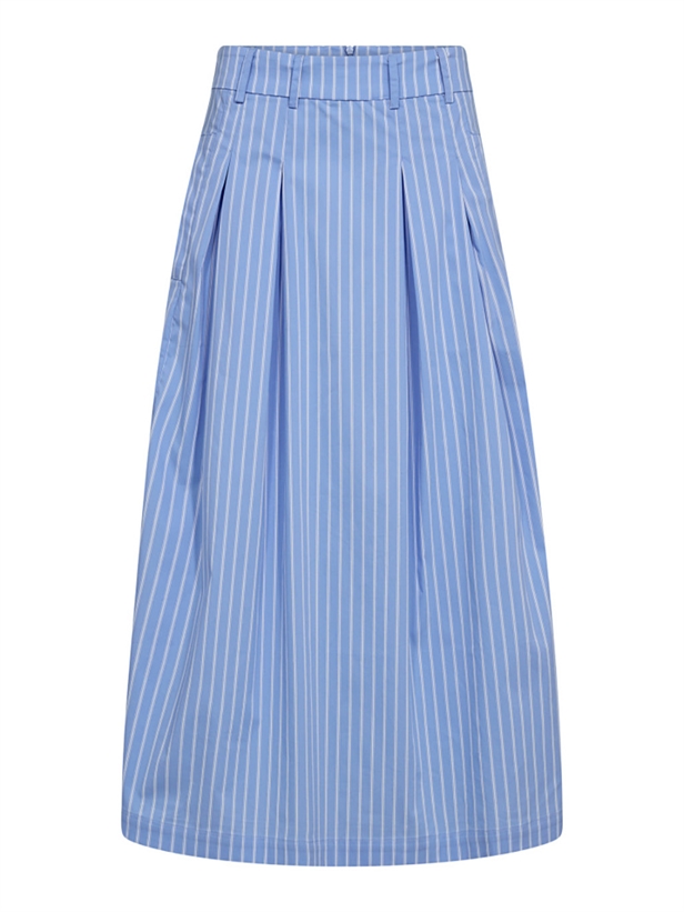 Co\'Couture MicaCC Stripe Pleat Skirt Pale Blue