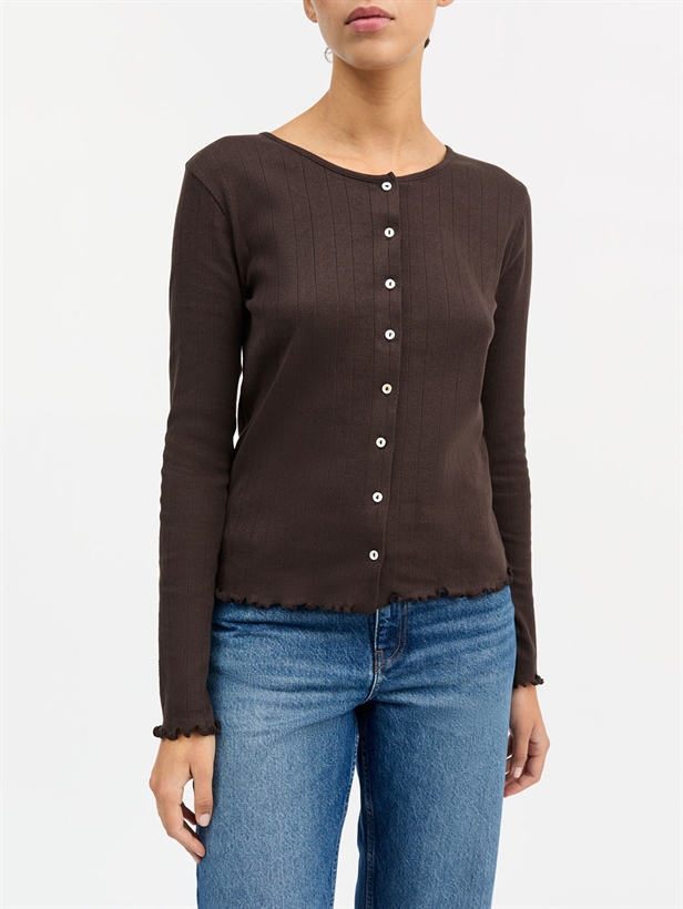 Skall Studio Edie cardigan Dark brown