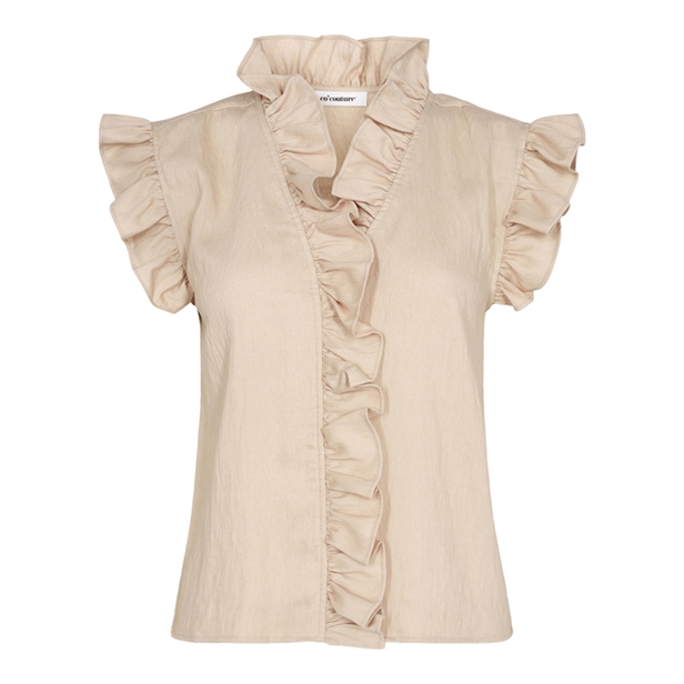 Co\'Couture SuedaCC Frill Top Bone