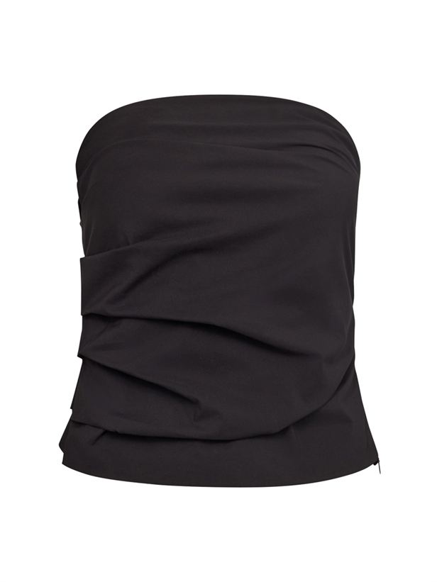 Co\'Couture CottonCC Crisp Strapless Top Black