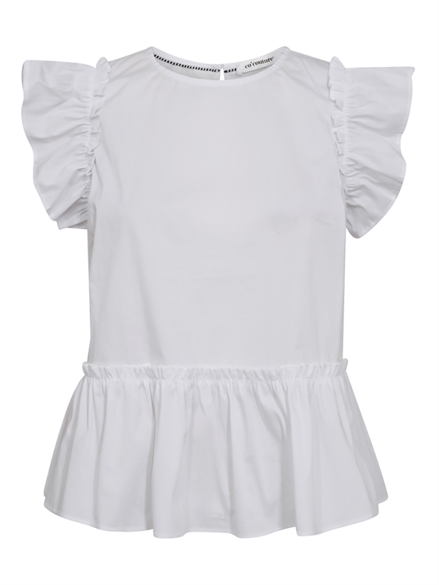 Co\'Couture EllieCC Frill Top White