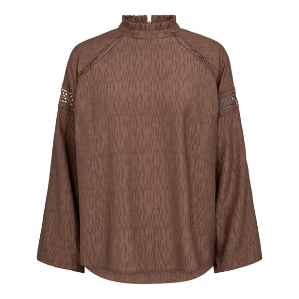 Co\'Couture NaraCC Balloon Blouse Chocolate