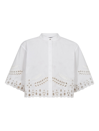 Co\'Couture PrimaCC Embroidery Crop Shirt White