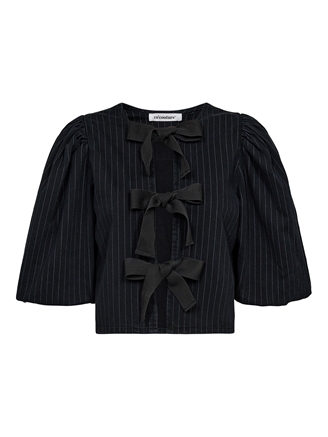 Co'Couture PinCC Wide Bow Blouse Black