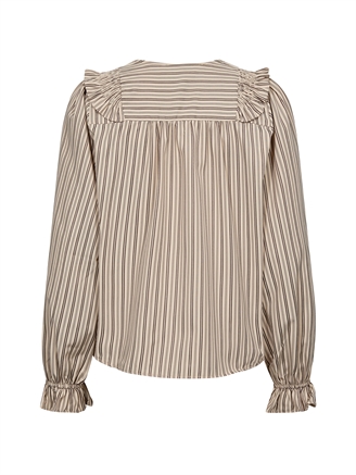 Co\'Couture SiggaCC Stripe Smock Frill Blouse Powder