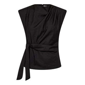 Co'Couture SagaCC Pleat Top Black