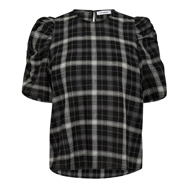 Co\'Couture SallyCC Check SS Blouse Black