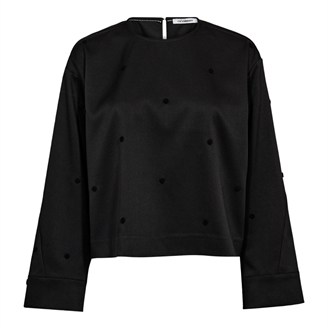Co'Couture CloverCC Dot Blouse Black