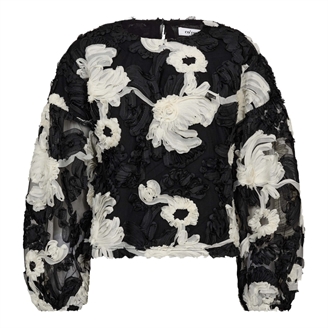 Co'Couture FleurCC Fluffy Blouse Black
