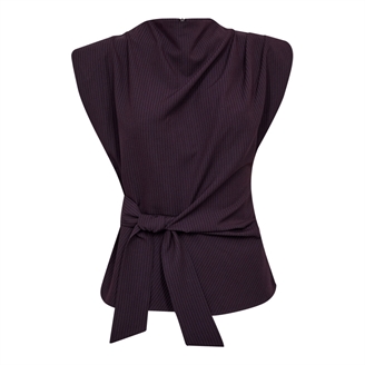 Co'Couture NolanCC Pleat Top Plum