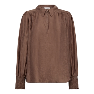 Co'Couture TassyCC Collar Blouse Walnut