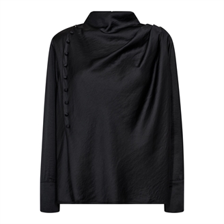 Co'Couture HelenCC Button Blouse Black