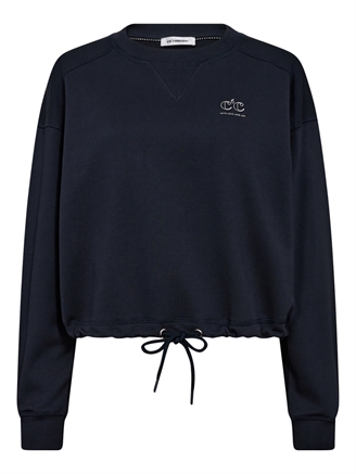 Co'Couture CleanCC Crop Tie Sweat Navy