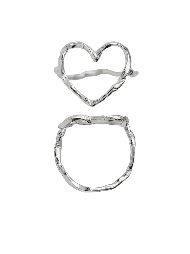 Stine A Funky Heart Ring Silver