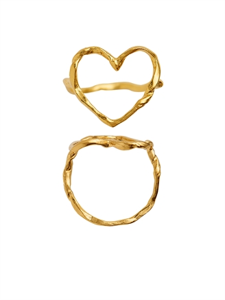 Stine A Funky Heart Ring Guld