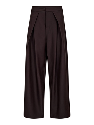 Co'Couture ZellaCC Pleat Pant Dark Brown