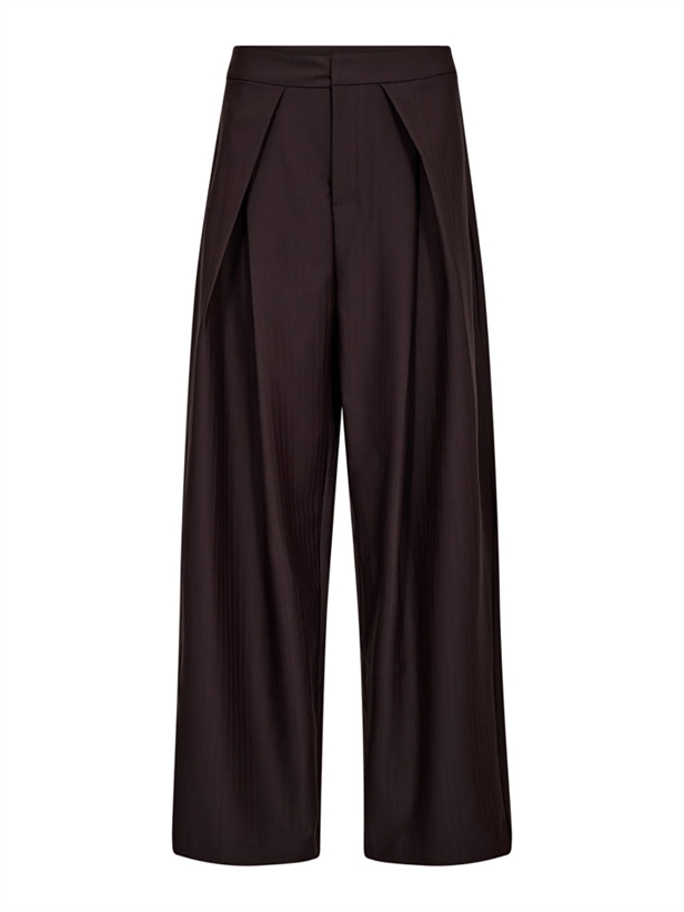 Co\'Couture ZellaCC Pleat Pant Dark Brown