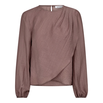 Co'Couture ConnyCC Drape Blouse Old Rose