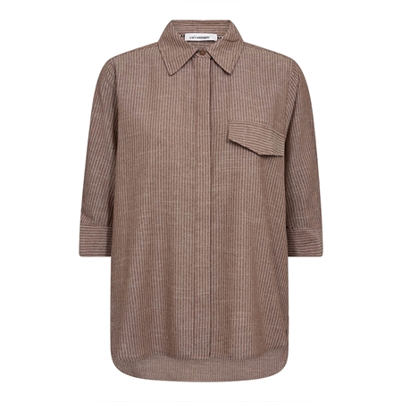 Co'Couture JihoCC Stripe SS Shirt Brown