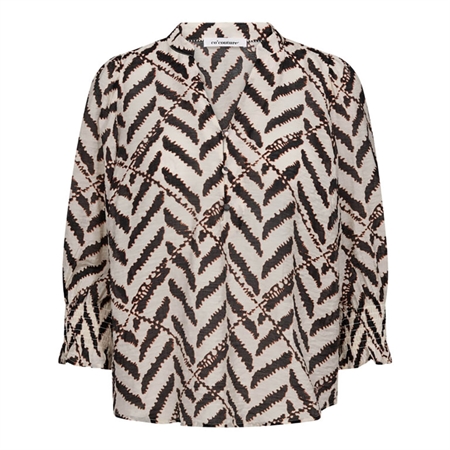 Co'Couture MemphisCC SS V-Blouse Off white