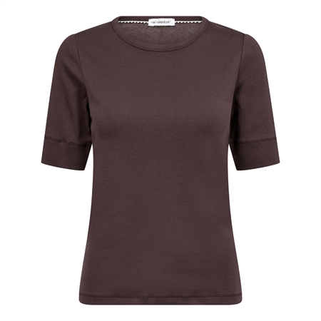 Mørk blommefarvet og brun Co'Couture GrannyCC SS Tee t-shirt til kvinder hos MAAK Shop - Chocolate Plum