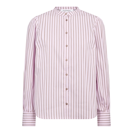 Lyserød og hvid stribet Co'Couture SigridCC Stripe Shirt skjorte til kvinder hos MAAK Shop - Rosebloom