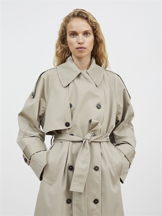 Skall Studio Mahsa trenchcoat Stone moss