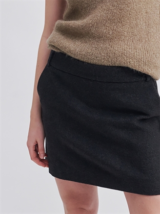 Second Female Jaime Skirt Dark Grey Melange