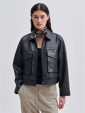 Second Female Lato Leather Jacket Black