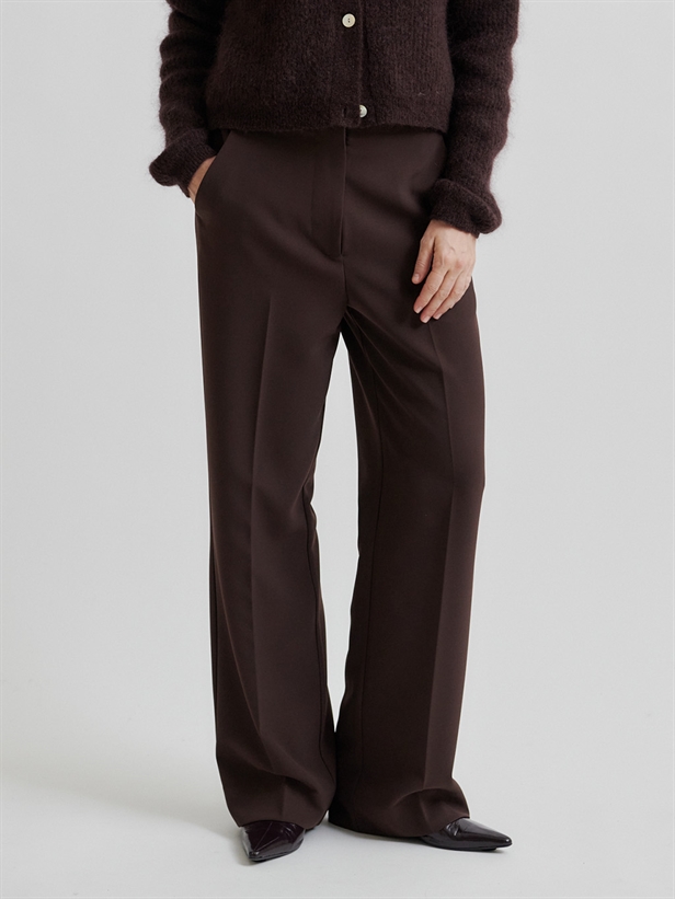 Second Female Fique Classic Trousers Chocolate Plum