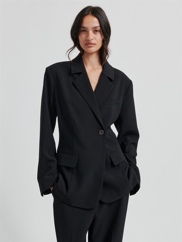 Second Female Fique Fitted Blazer Black